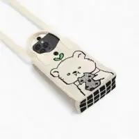 Сумка подр Мишка, 12*4*17, отд на кнопке, дл ремень, белый