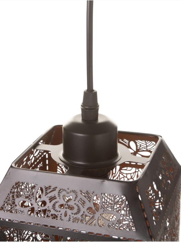 Светильник "Кэлшот" (Бабочки) 1х40Вт Е27 черный 13х13х20+100см