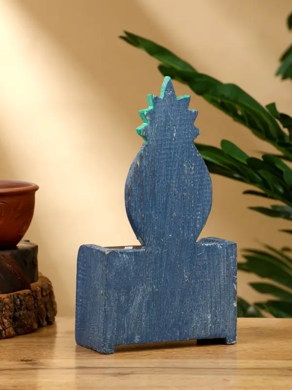 Календарь настольный &laquo;Ананас&raquo;, 10.5&times;5.5&times;19.5 см, дерево, сине-зелёный