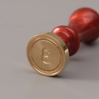 Печать для сургуча с пластиковой ручкой "Классика цифра 3" 2,5х2,5х6,3  см