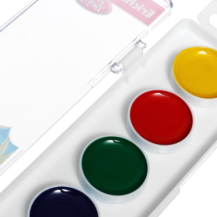 Акварель 6 цветов, ErichKrause ArtBerry, с УФ-защитой, без кисти, пластиковая коробка, европодвес