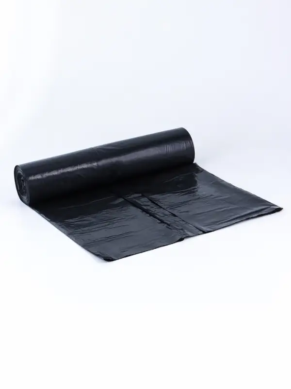 Мешки для мусора в рулоне 300 л,черные, ПВД,  толщина 60 мкм, 10 штук