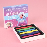 Мелки для волос &laquo;Твой новый образ&raquo;, 6 цветов
