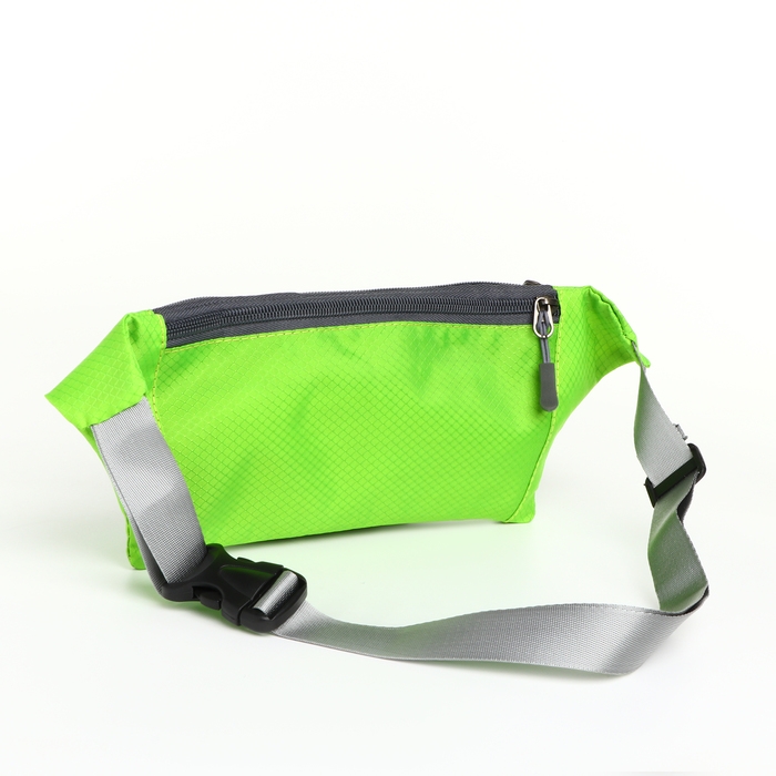 Сумка поясная на молнии, 2 наружных кармана, цвет зелёный Сумка поясная на молнии, 2 наружных кармана, цвет зелёный