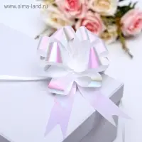 Бант - шар №3 перламутровый, белый