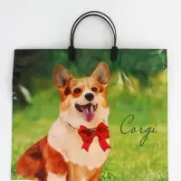 Пакет "Корги, полиэтиленовый, пластиковая ручка 37х35 см 90 мкм