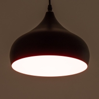 Подвес BayerLux "Купол дуо" Е27 черный-красный 24х24х18-118см