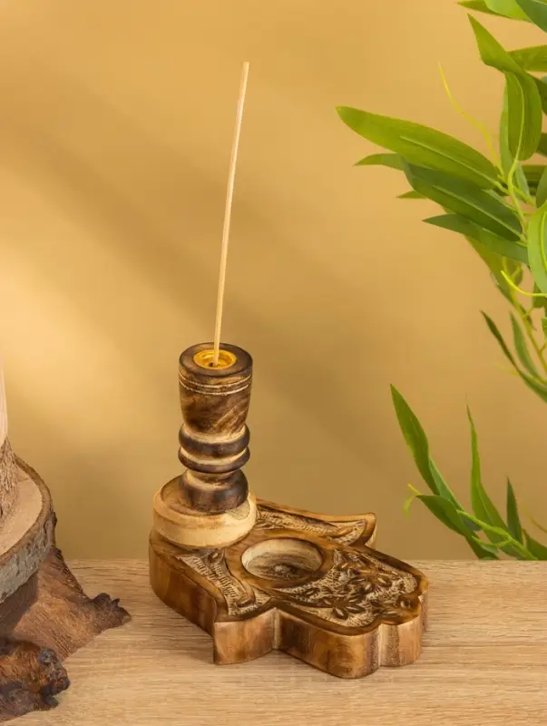 Подставка под благовония "Рука Фатимы" дерево 15 см