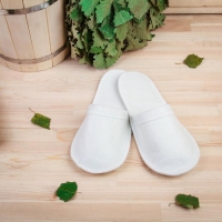 Тапочки для бани, белые Тапочки для бани, белые