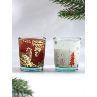 Набор свечей &laquo;Зимнее волшебство&raquo;, ароматы ваниль и ягоды 5х6х5 см