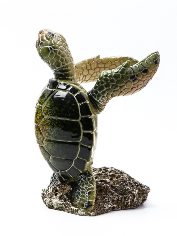 Подставка для бутылки "Черепаха" зеленая, 12х11х19см