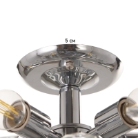 Люстра "Цветы" 5х40Вт Е27 хром 50х50х18см Люстра "Цветы" 5х40Вт Е27 хром 50х50х18см