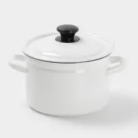 Кастрюля цил.борт. 3 л белая (без декора)