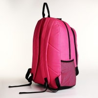 Рюкзак школьный на молнии, 3 кармана, цвет розовый