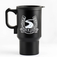 Термокружка, 450 мл, Автомобильная "Удачи на дороге", сохраняет тепло 4 ч, 12 х 17см