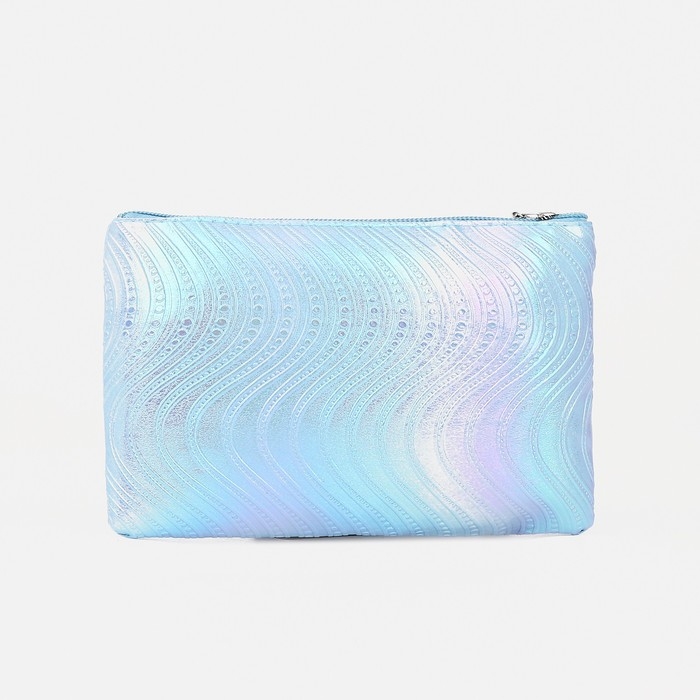 Набор косметичек 2 в 1 на молниях, цвет голубой Набор косметичек 2 в 1 на молниях, цвет голубой