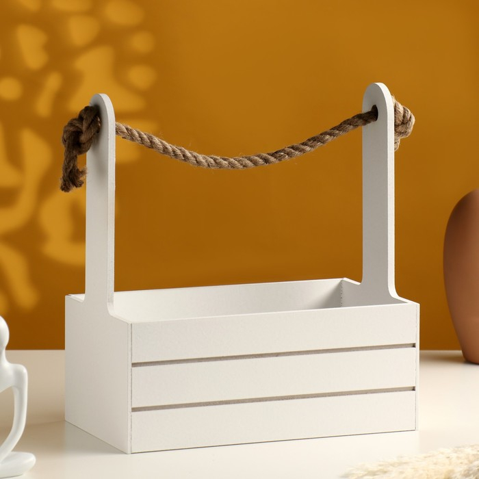 Набор кашпо деревянных 3 в 1 (29×18×33; 25×15×30; 21×12×23) Набор кашпо деревянных 3 в 1 (29×18×33; 25×15×30; 21×12×23) "Аром", белый