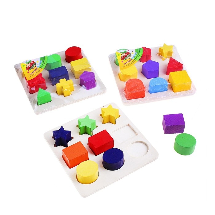 Головоломка &laquo;Изучаем цвета и фигуры&raquo;, 9 объёмных фигур, МИКС