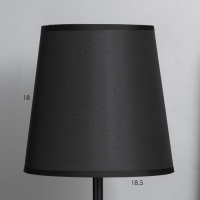 Лампа настольная "Айше" 1х40Вт Е14 белый/черный 18х18х32см