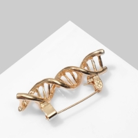 Брошь &laquo;Молекула&raquo; ДНК, цвет золото