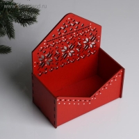 Кашпо деревянное, 16.5×9.3×19.5 см "Новогоднее. Конверт Норвежский", красный Кашпо деревянное, 16.5×9.3×19.5 см "Новогоднее. Конверт Норвежский", красный