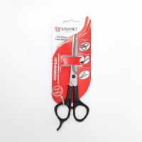 Ножницы парикмахерские, филировочные, с упором, лезвие — 6 см, цвет чёрный, Н-053 КМ Ножницы парикмахерские, филировочные, с упором, лезвие — 6 см, цвет чёрный, Н-053 КМ