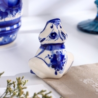 Подставка для зубочисток "Лягушка", гжель, фарфор, h=7,5см Подставка для зубочисток "Лягушка", гжель, фарфор, h=7,5см