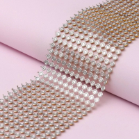 Лента с имитацией выпуклых страз, 5,75 см, 9 &plusmn; 1 м, цвет золотой