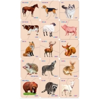 Картинки-половинки &laquo;Животные: дикие и домашние&raquo;