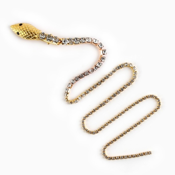 Заколка прядь со стразами новогодняя &laquo;Верь в мечту&raquo;, на Новый год, 1,5 х 1,5 х 2 х 45 см