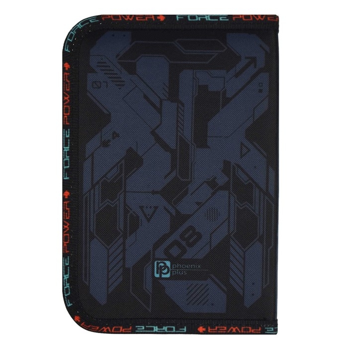 Пенал 1 секция, 133 х 200 х 35 мм, текстильный, Феникс "Кибер" 65675