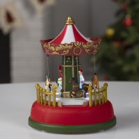 Светодиодная фигура &laquo;Карусель&raquo; 12 &times; 16 &times; 12 см, полистоун, батарейки АААх3 (не в комплекте), свечение RGB