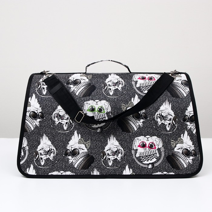 Сумка - переноска для животных Сумка - переноска для животных "Зимние коты", размер L, 53 х 21 х 29 см