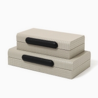 Шкатулка для украшений &laquo;Минимализм&raquo; экокожа, набор 2 шт.