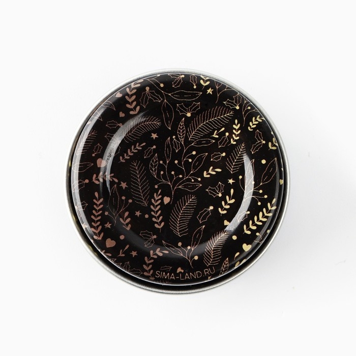 Свеча новогодняя в железной банке &laquo;Новый год: С новым годом&laquo;Новый год: аромат лаванда, 4.8 см