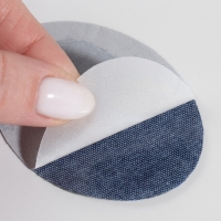 Набор заплаток для одежды &laquo;Синий спектр&raquo;, овальные, термоклеевые, 7 &times; 5 см, 5 шт