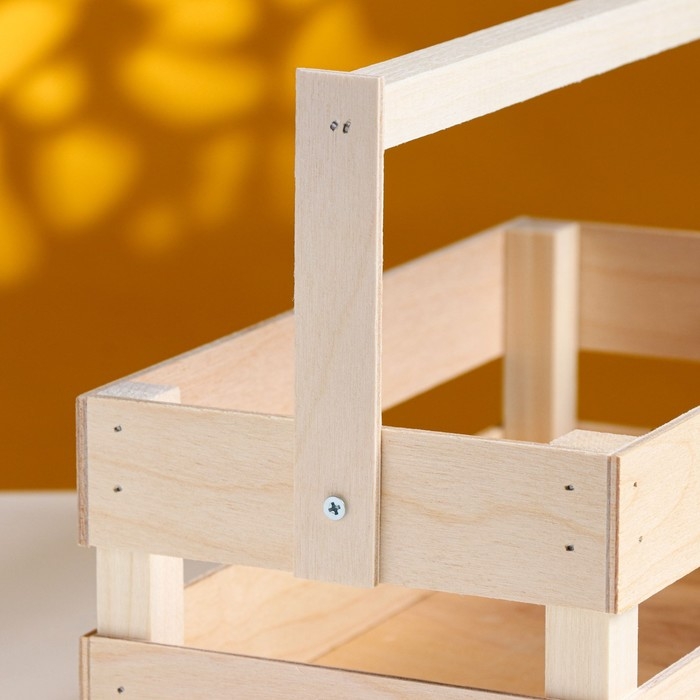 Кашпо деревянное 24.5×13.5×9 см Кашпо деревянное 24.5×13.5×9 см "Двушка Лайт", двухреечное, натуральный Дарим Красиво