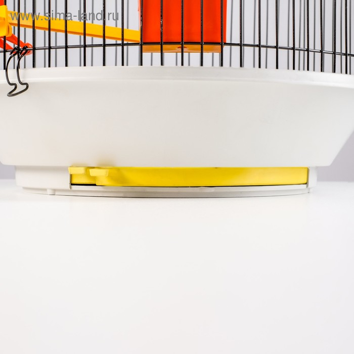 Клетка для птиц круглая, двухъярусная сварная, большой поддон, 39 x 44 см, микс цветов Клетка для птиц круглая, двухъярусная сварная, большой поддон, 39 x 44 см, микс цветов