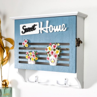 Ключница дерево 6 крючков "Анютины глазки в горшочках" 24х8,7х26 см Ключница дерево 6 крючков "Анютины глазки в горшочках" 24х8,7х26 см