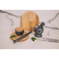 Скалка из мрамора Magistro, 25&times;2,2 см, цвет чёрный