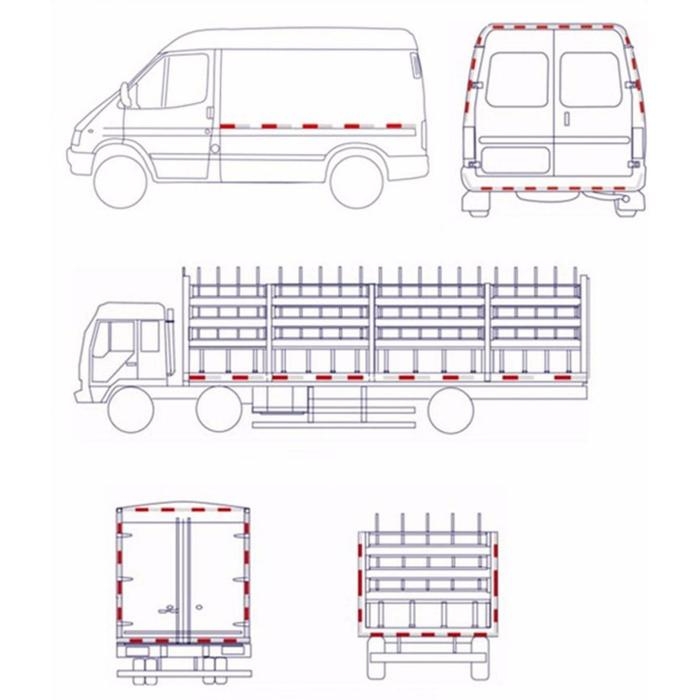 Светоотражающая лента, самоклеящаяся, черно-желтая, 2 см х 8 м