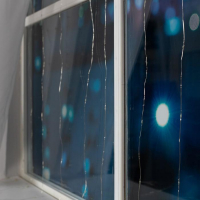 Гирлянда «Занавес» 2 × 2 м роса, IP20, серебристая нить, 300 LED, свечение белое, 12 В Гирлянда «Занавес» 2 × 2 м роса, IP20, серебристая нить, 300 LED, свечение белое, 12 В