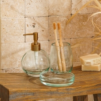 Аксессуары для ванной SL Home, 3 предмета: дозатор, мыльница, стакан