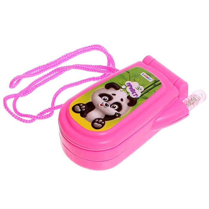 Музыкальный телефон &laquo;Панда&raquo;, звуковые эффекты, работает от батареек, МИКС