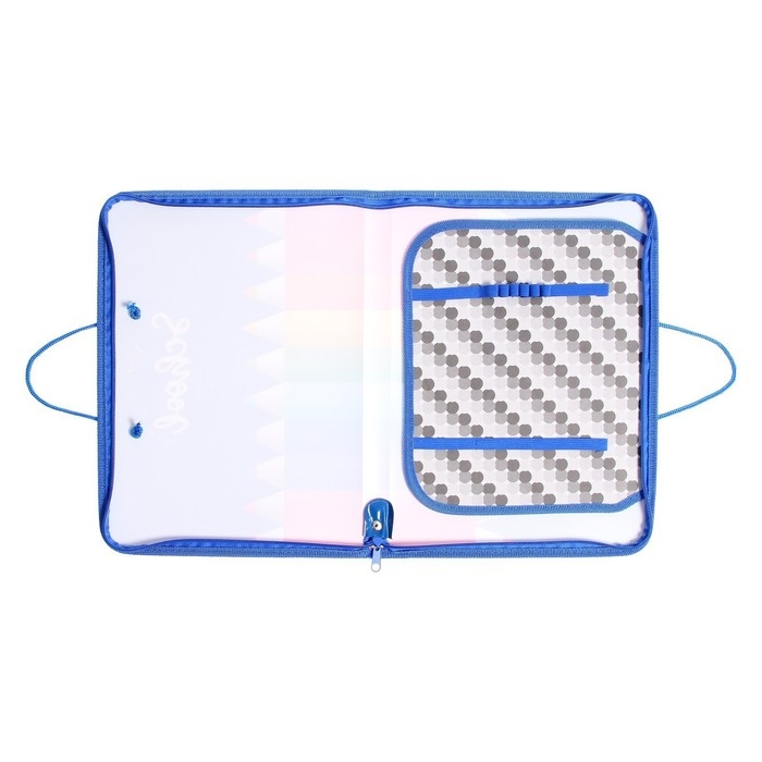 Папка для труда А4 с ручками, 325 х 230 х 25 мм, молния вокруг, откидная планка, пластиковая, ПТР-6 Calligrata Папка для труда А4 с ручками, 325 х 230 х 25 мм, молния вокруг, откидная планка, пластиковая, ПТР-6 Calligrata "Карандаши"