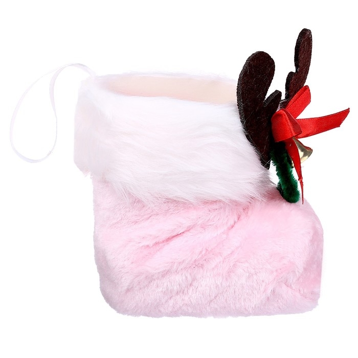 Конфетница &laquo;Сапожок пушистый&raquo;, с рогами и колокольчиком