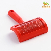 Пуходерка полукруглая малая с каплями, 8,5 х 13 см, красная Пуходерка полукруглая малая с каплями, 8,5 х 13 см, красная