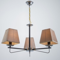 Люстра "Жозефина" 3хЕ14 40Вт чёрно-хромовый 58х58х34 см BayerLux Люстра "Жозефина" 3хЕ14 40Вт чёрно-хромовый 58х58х34 см BayerLux