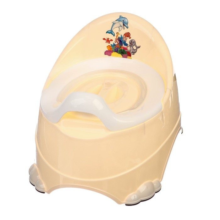 Детский горшок Бэйби-Комфорт, цвет молочный, наклейка МИКС Детский горшок Бэйби-Комфорт, цвет молочный, наклейка МИКС