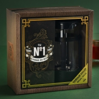 Набор &laquo;Первому во всём&raquo;: чай чёрный с бергамотом 100 г., френч-пресс